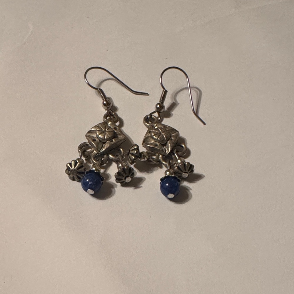 Silver and blue lapis Earrings